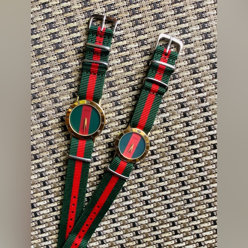Gucci Gold-Tone Watch set for couple 💚❤️💛 - Picture 14 of 16